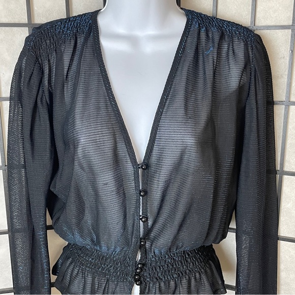 Elkont ladies long sleeve peplum top size 8 - Picture 2 of 5